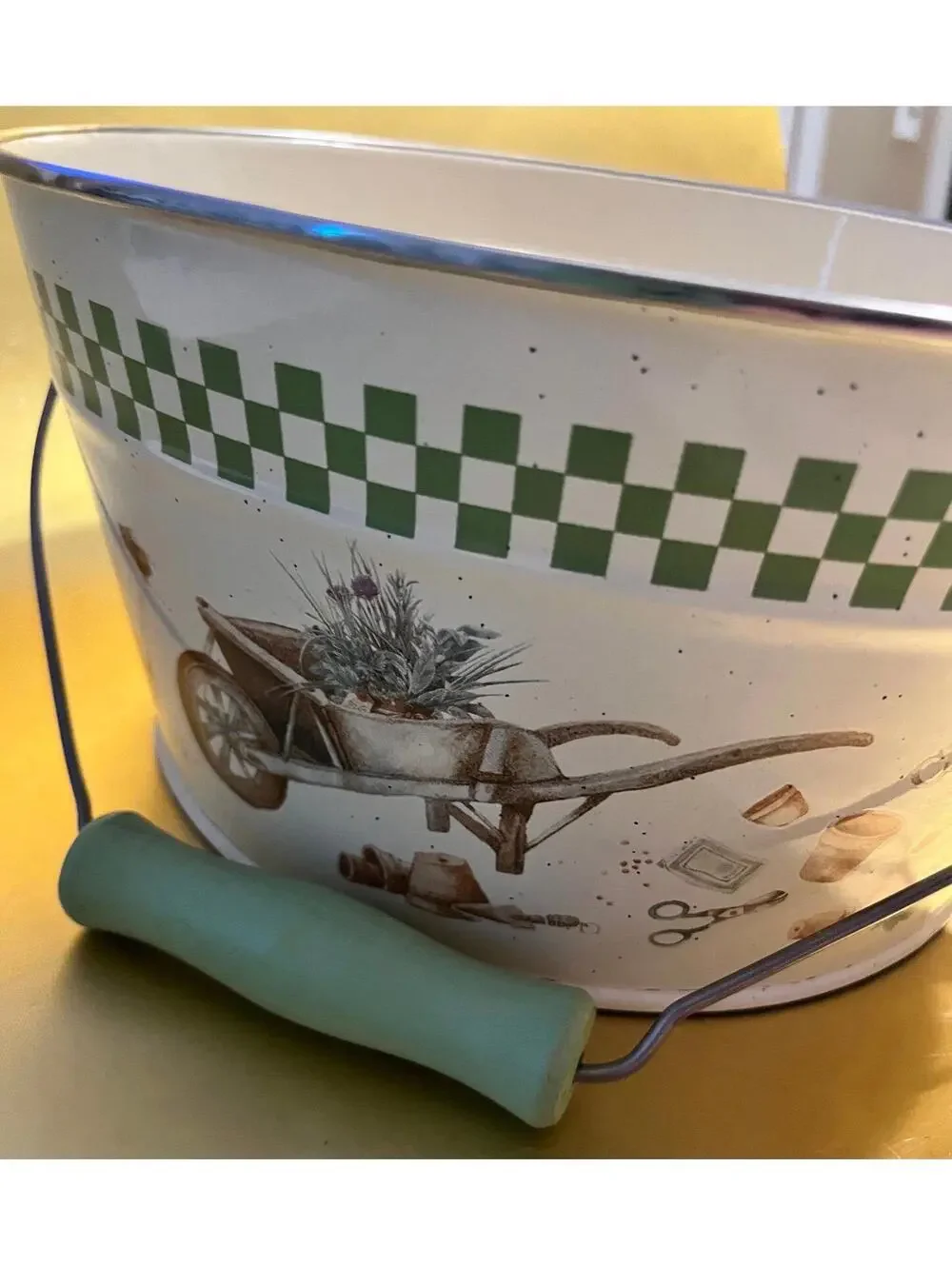 Marjorie Bastin Natures Sketchbook Enamel Handle Garden Bucket